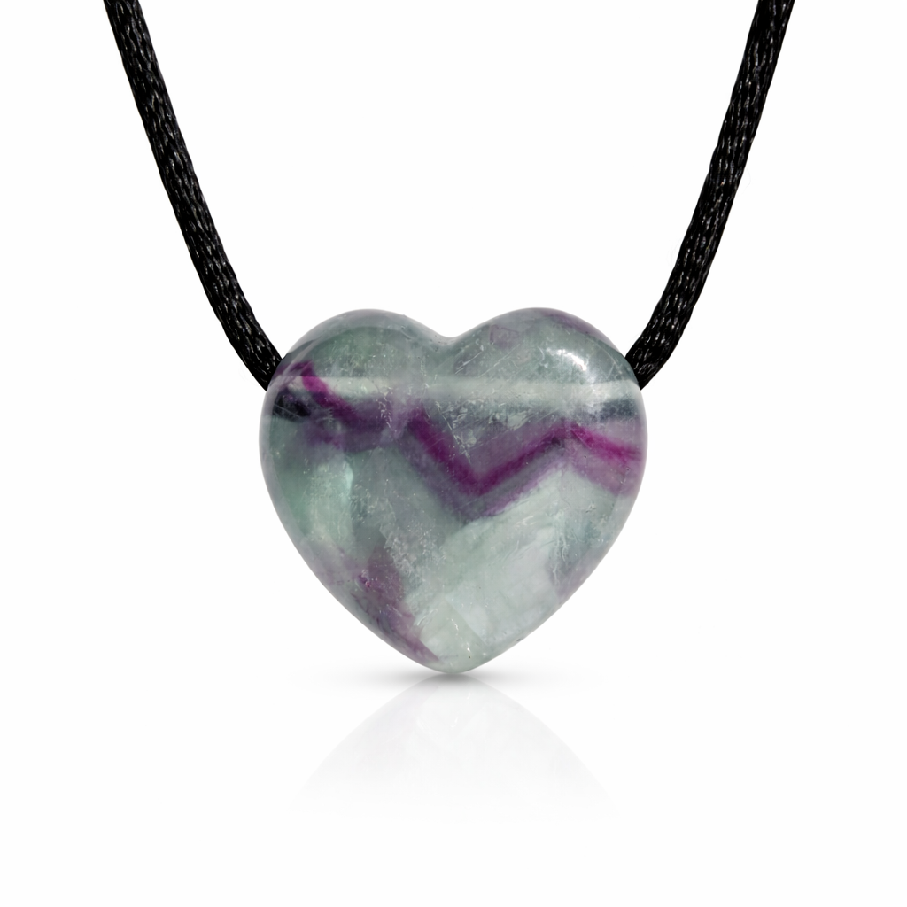 Colgante Corazón de Fluorita Arcoiris
