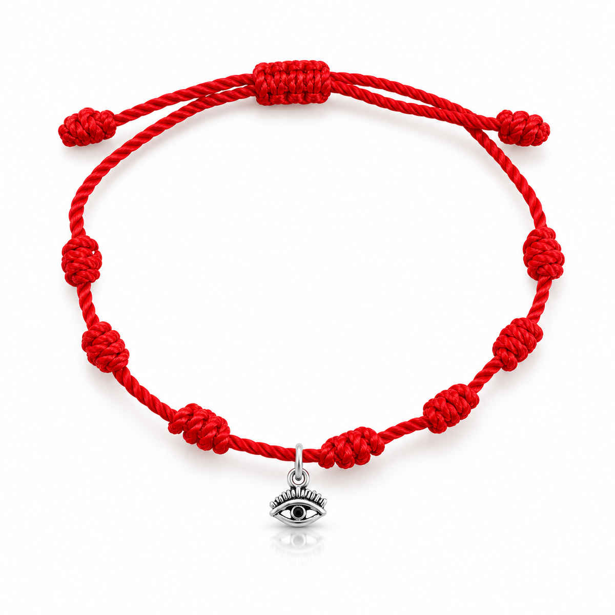 Pulsera Hilo Rojo 7 Nudos con Ojo Protector – Mal de Ojo