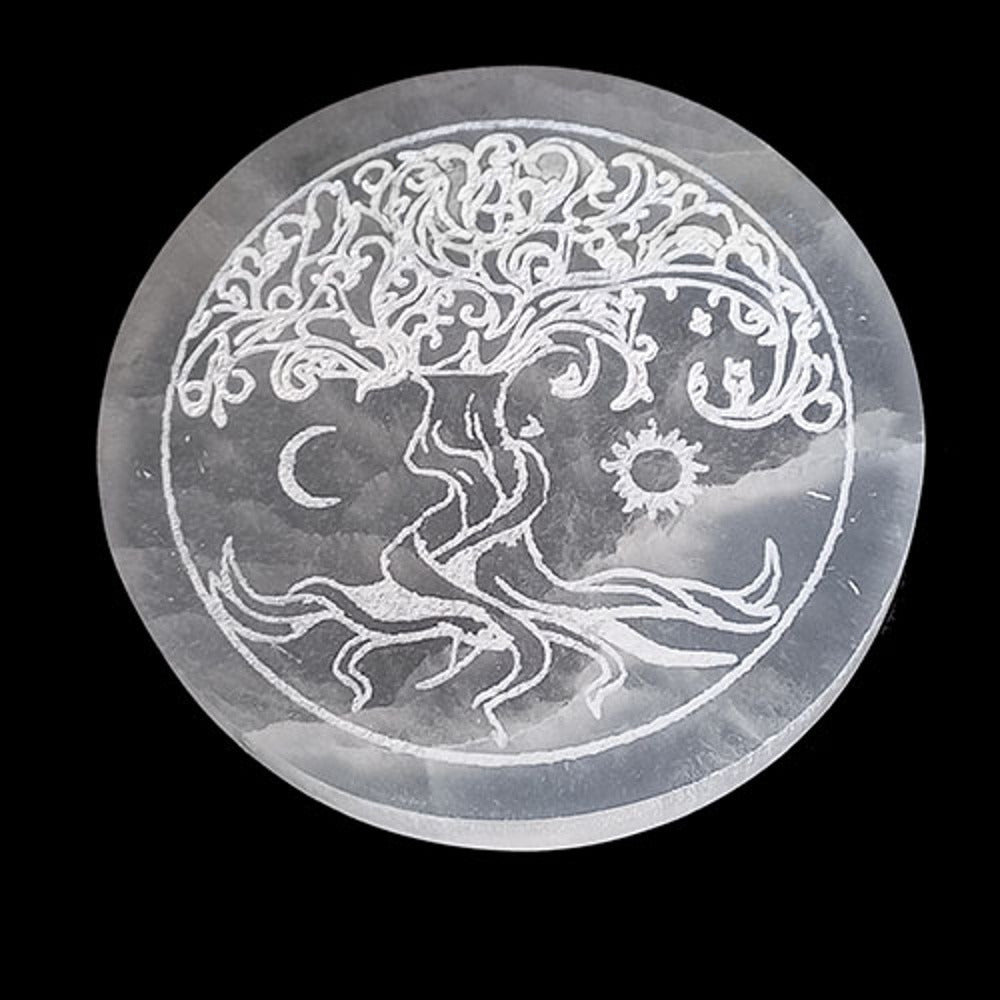 Altar de Selenita con Árbol de la vida - Mystical Tienda