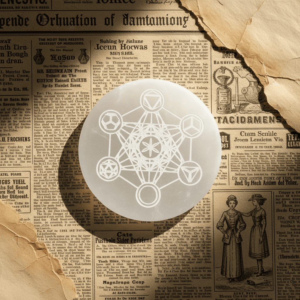 Altar de Selenita con Metatrón - Mystical Tienda