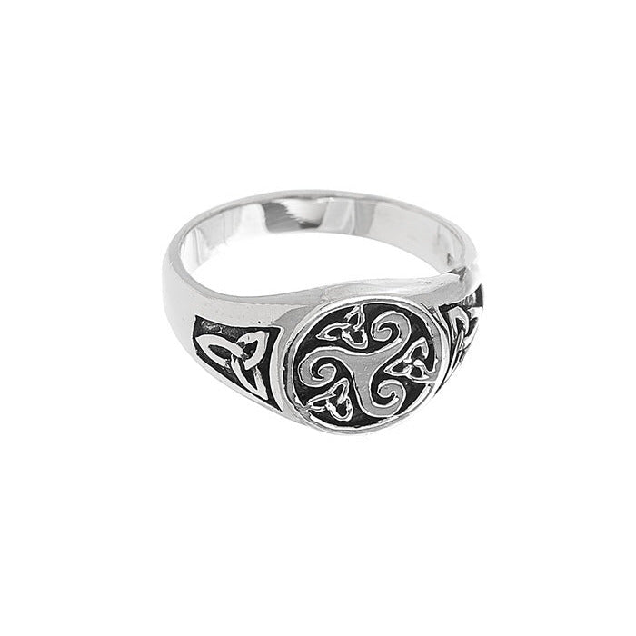 Anillo Trisquel y Triquetas en Plata de Ley 925 - Mystical Tienda