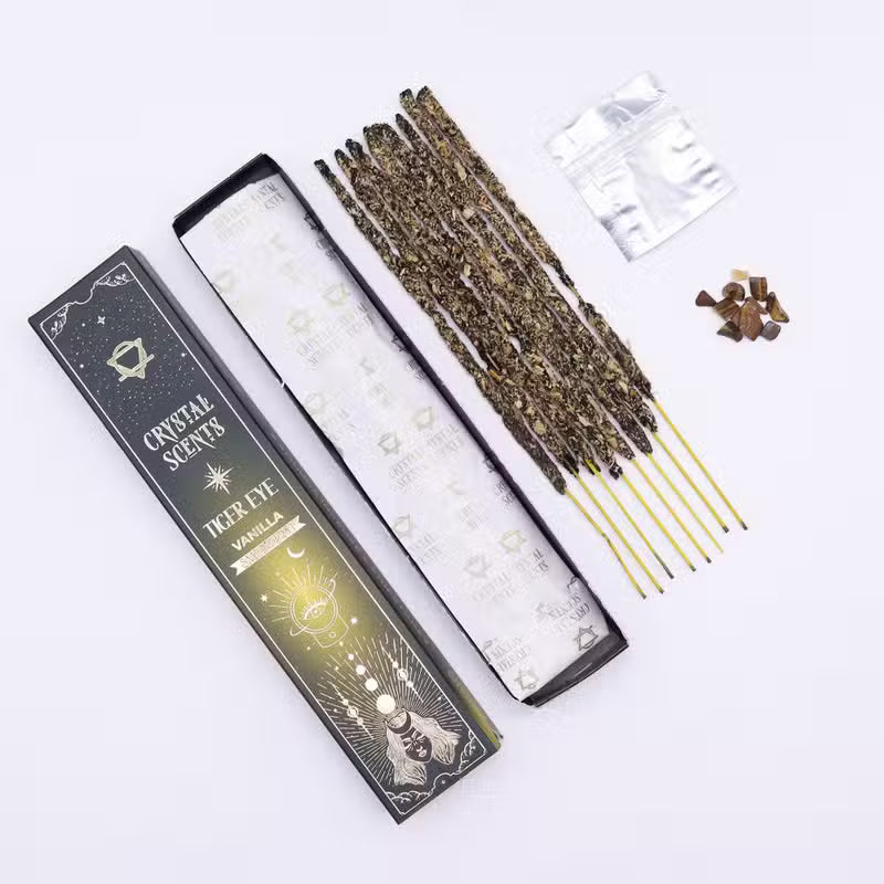 Incienso Ojo de Tigre - Crystal Scents Aroma Vainilla