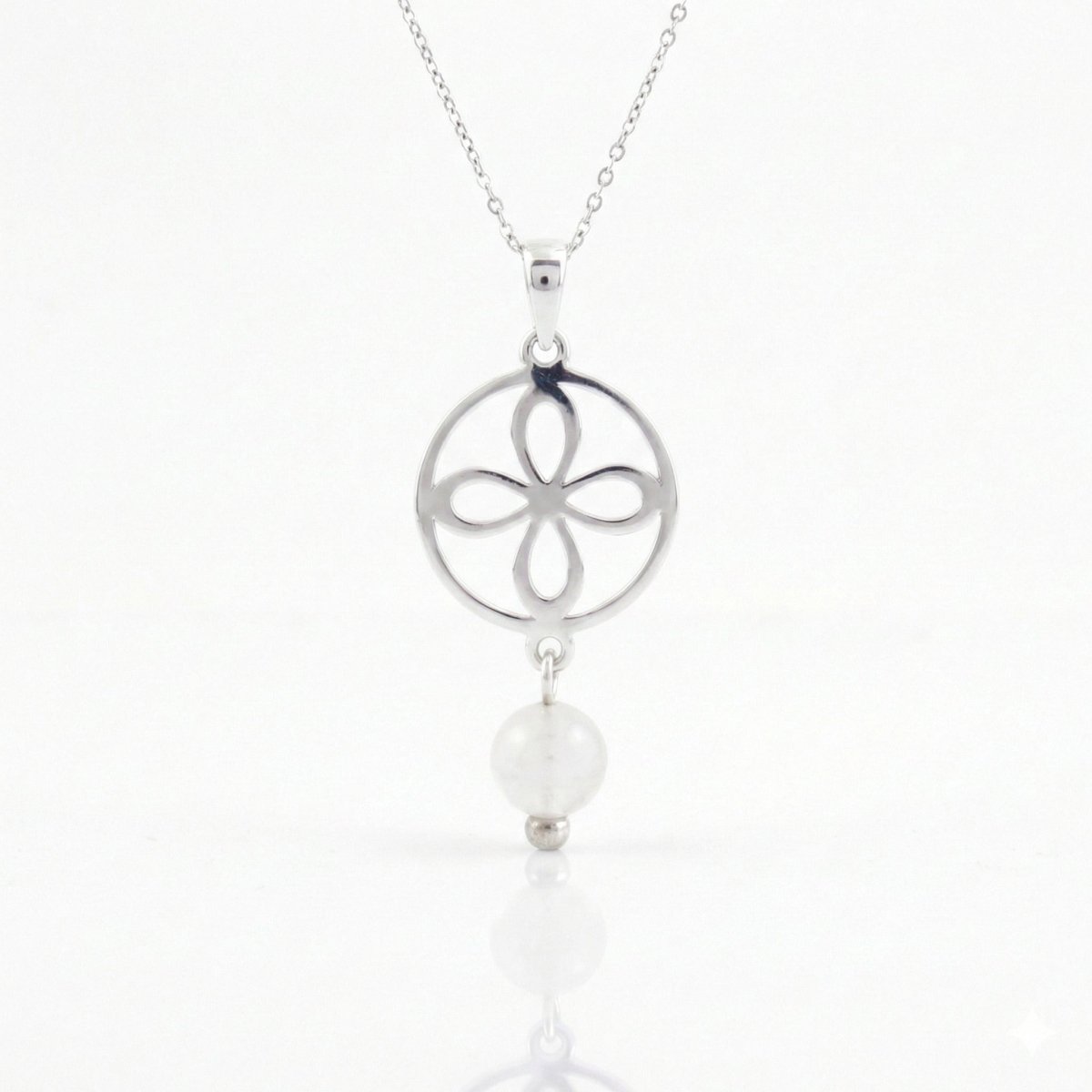 Colgante Amuleto Sigilio & Cuarzo Blanco - Plata de Ley 925 - Mystical Tienda