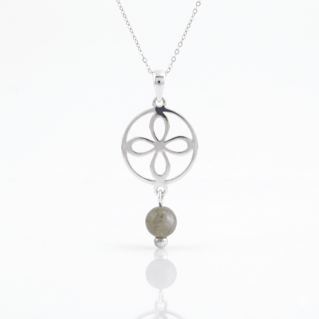 Colgante Amuleto Sigilio & Labradorita - Plata de Ley 925 - Mystical Tienda