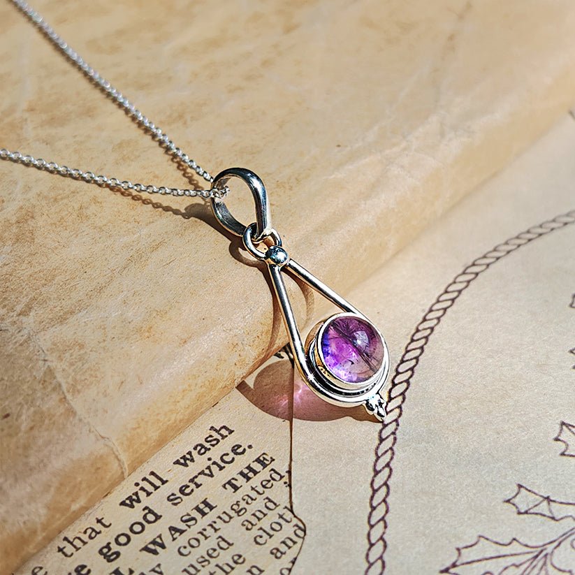 Colgante 'Calliope ' Amatista y Plata de Ley 925 - Mystical Tienda