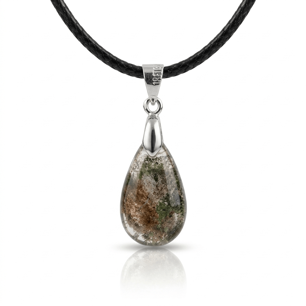 Colgante de Cuarzo Chamánico - Baño de Plata - Mystical Tienda