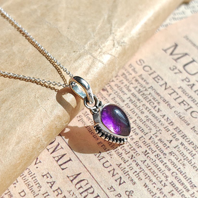 Colgante 'Ishtar' Amatista y Plata de Ley 925 - Mystical Tienda