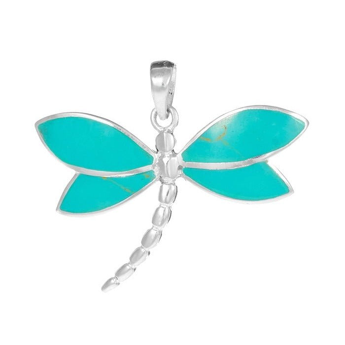 Colgante Libélula Amy Turquenita - Plata de Ley 925 - Mystical Tienda