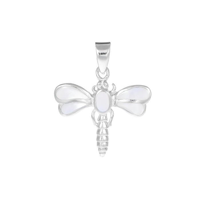 Colgante Libélula Inu Nácar - Plata de Ley 925 - Mystical Tienda