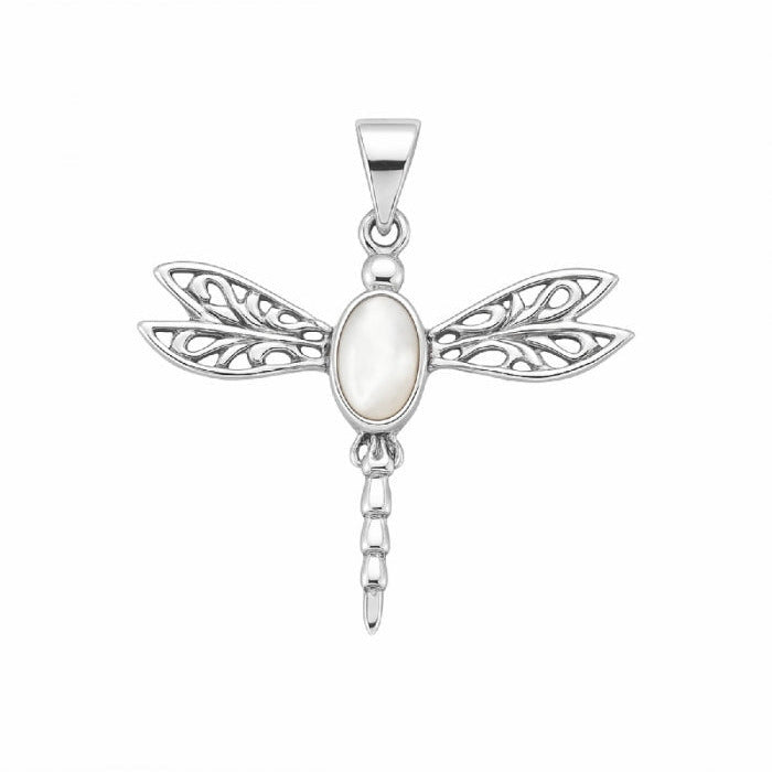 Colgante Libélula Ivy Nácar - Plata de Ley 925 - Mystical Tienda