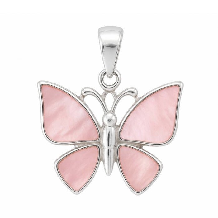 Colgante Mariposa Betsy Nácar Rosa - Plata de Ley 925 - Mystical Tienda