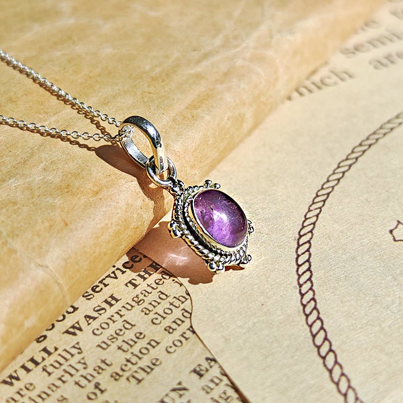 Colgante 'Nammu ' Amatista y Plata de Ley 925 - Mystical Tienda