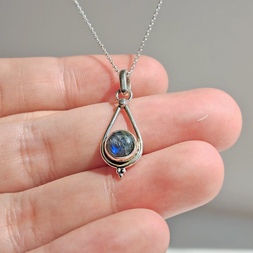 Colgante 'Phoebe' Labradorita y Plata de Ley 925 - Mystical Tienda