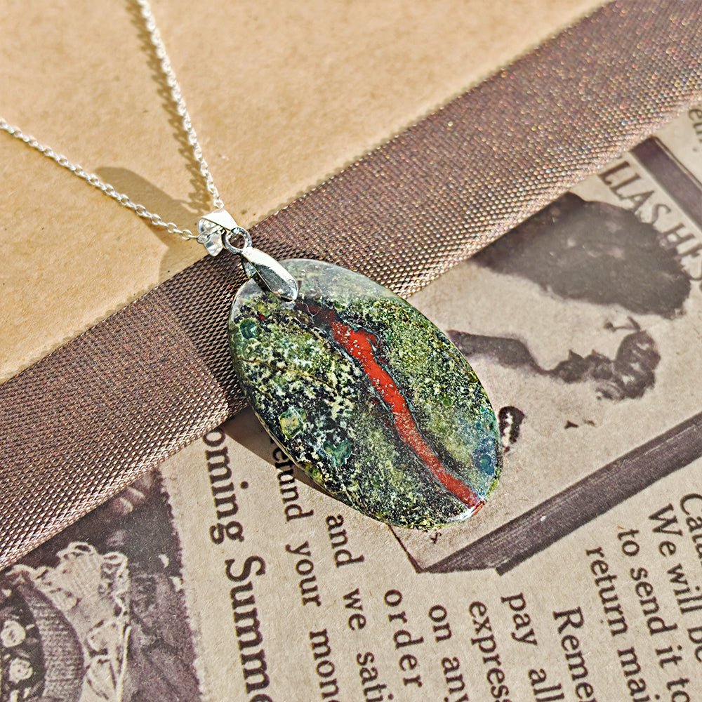 Colgante Piedra de Dragón y Plata de Ley 925 - Mystical Tienda