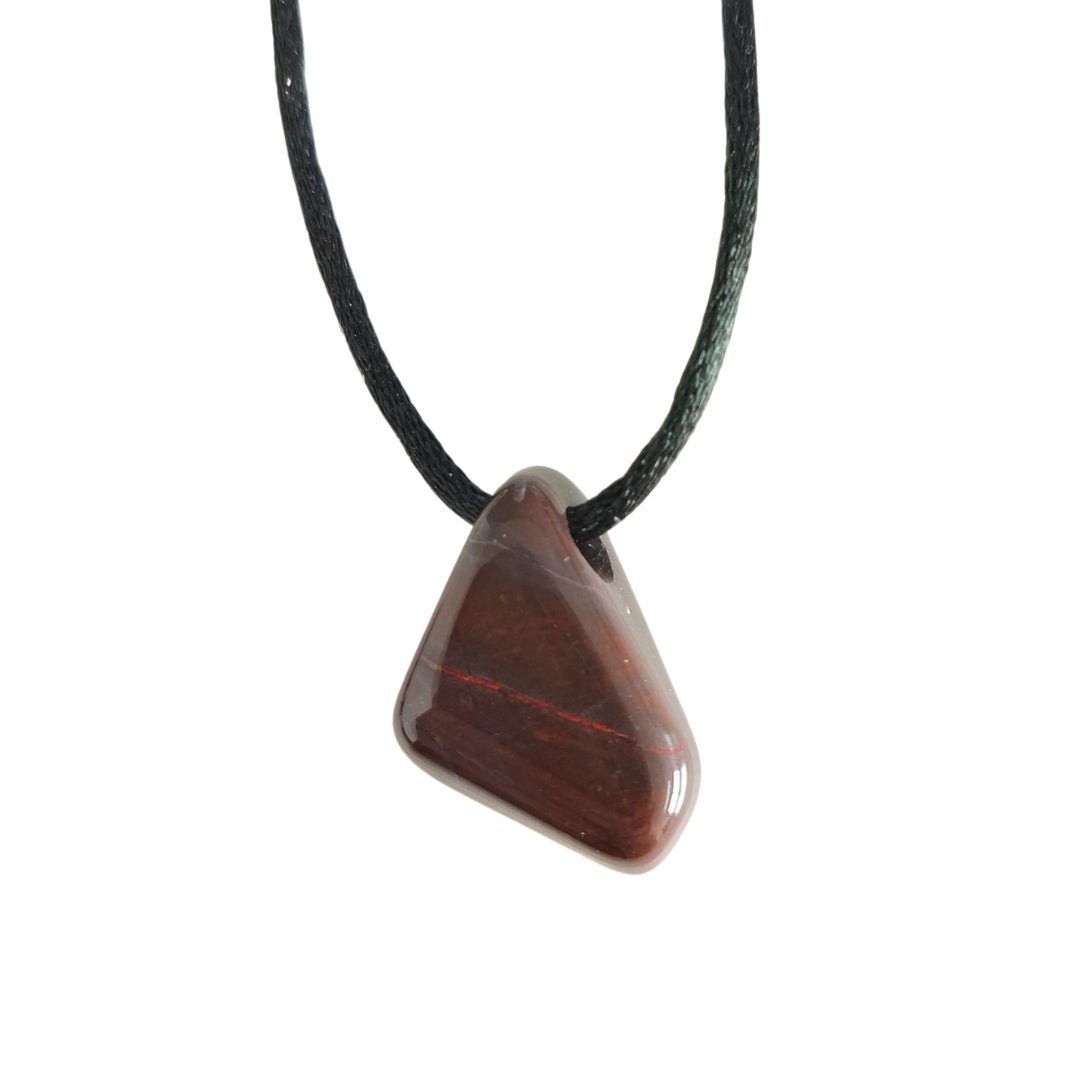 Colgante rodado agujereado de Ojo de Hierro - Mystical Tienda