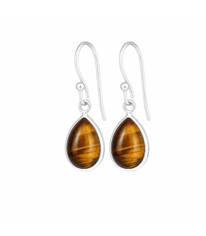 Pendientes 'Aurora' Ojo de Tigre - Plata de Ley 925