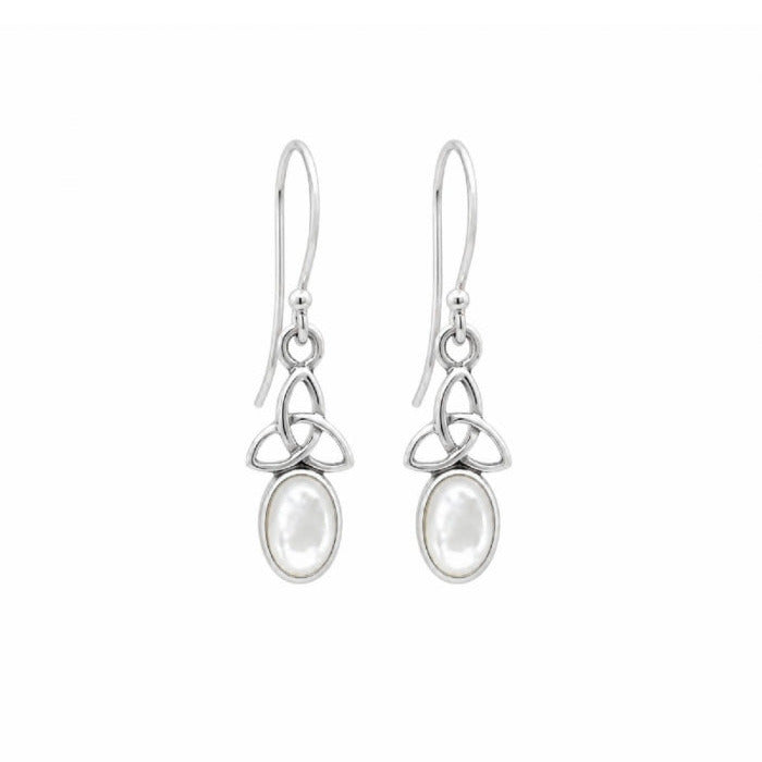 Pendientes de Triqueta con Nácar - Plata de Ley 925