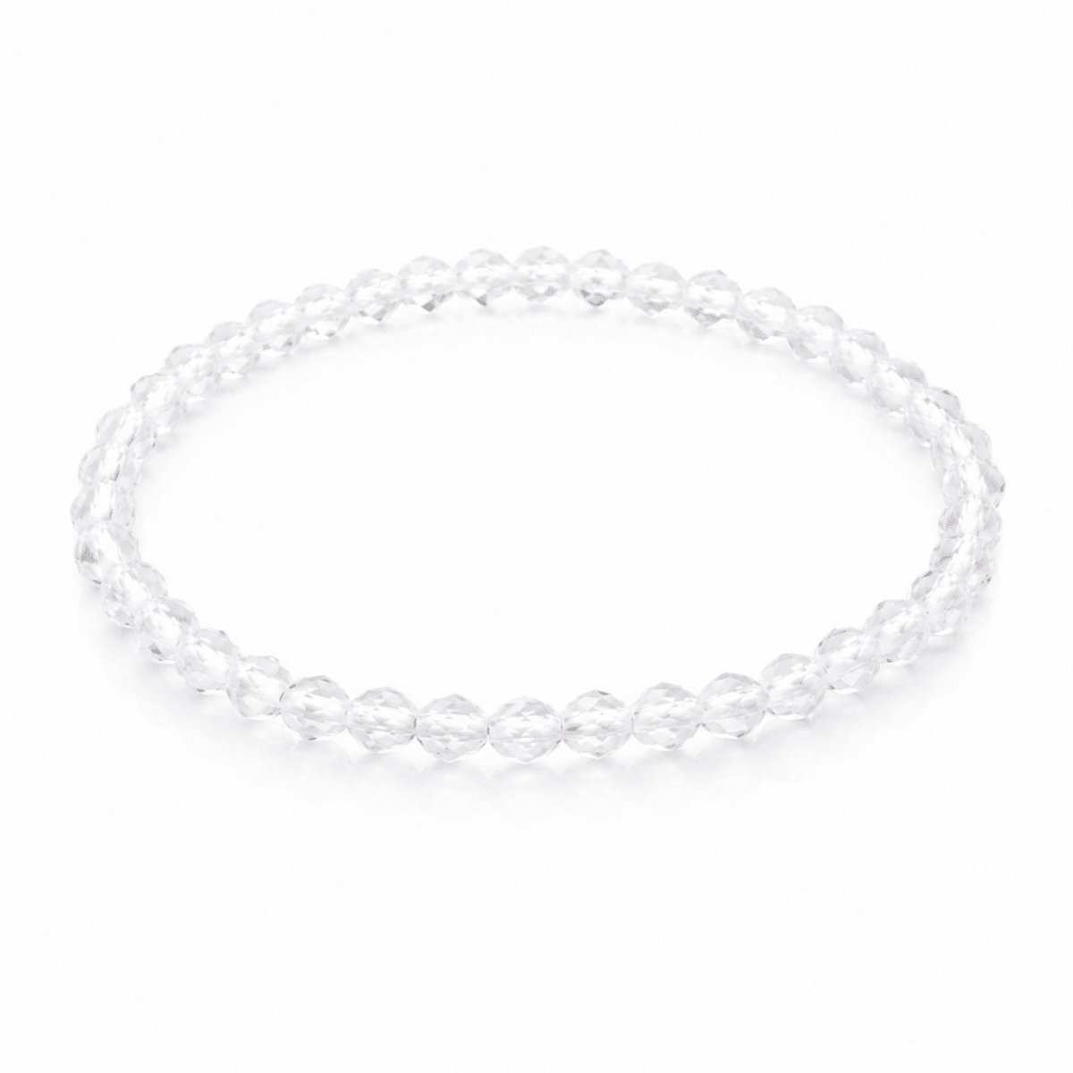 Pulsera de Cuarzo Blanco Bola Facetada - Mystical Tienda