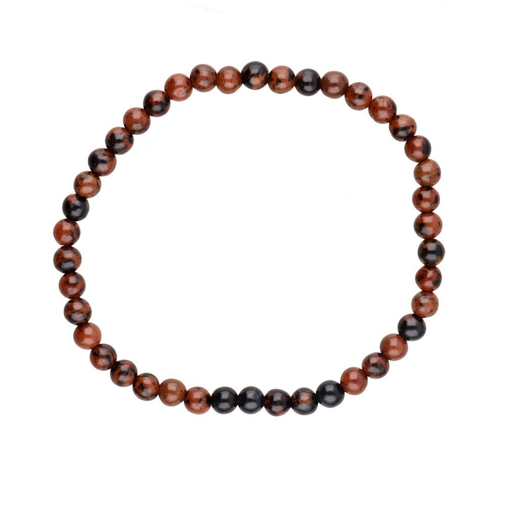 Pulsera de Obsidiana Caoba Bola Lisa - Mystical Tienda