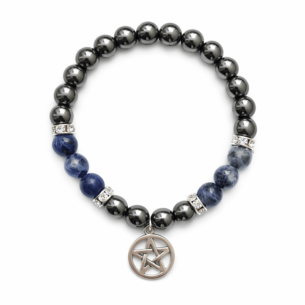 Pulsera Pentagrama con Hematite y Sodalita - Mystical Tienda