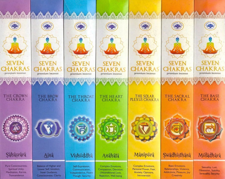 Incienso 7 Chakras de Green Tree - Caja de 7 Paquetes