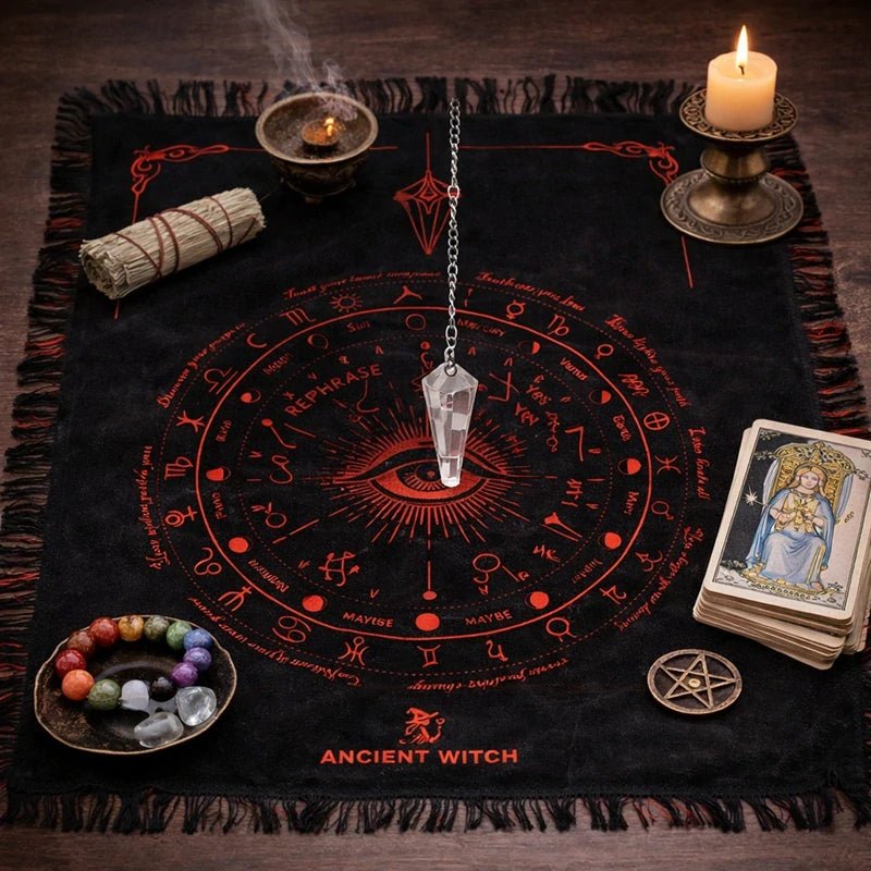 Tapete de Adivinación para Péndulo “Ancient Witch” - Mystical Tienda