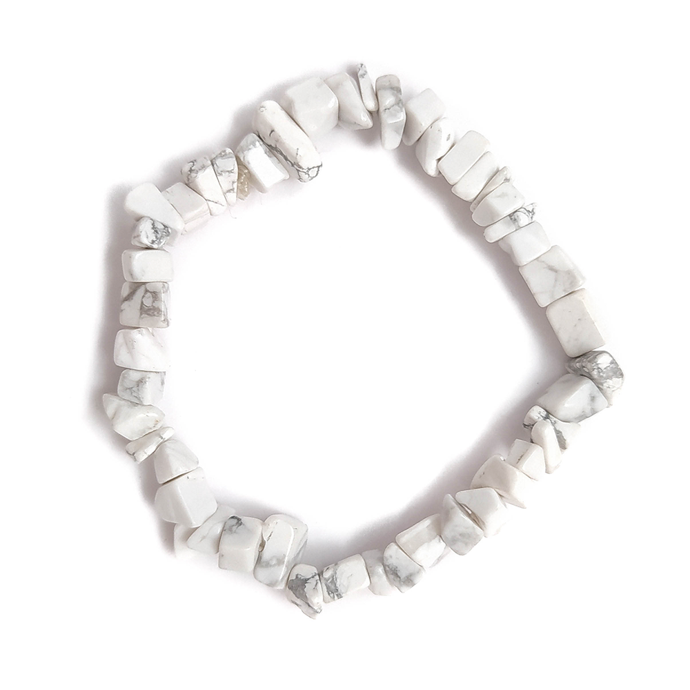 Pulsera Chip de Howlita Blanca - Mystical Tienda