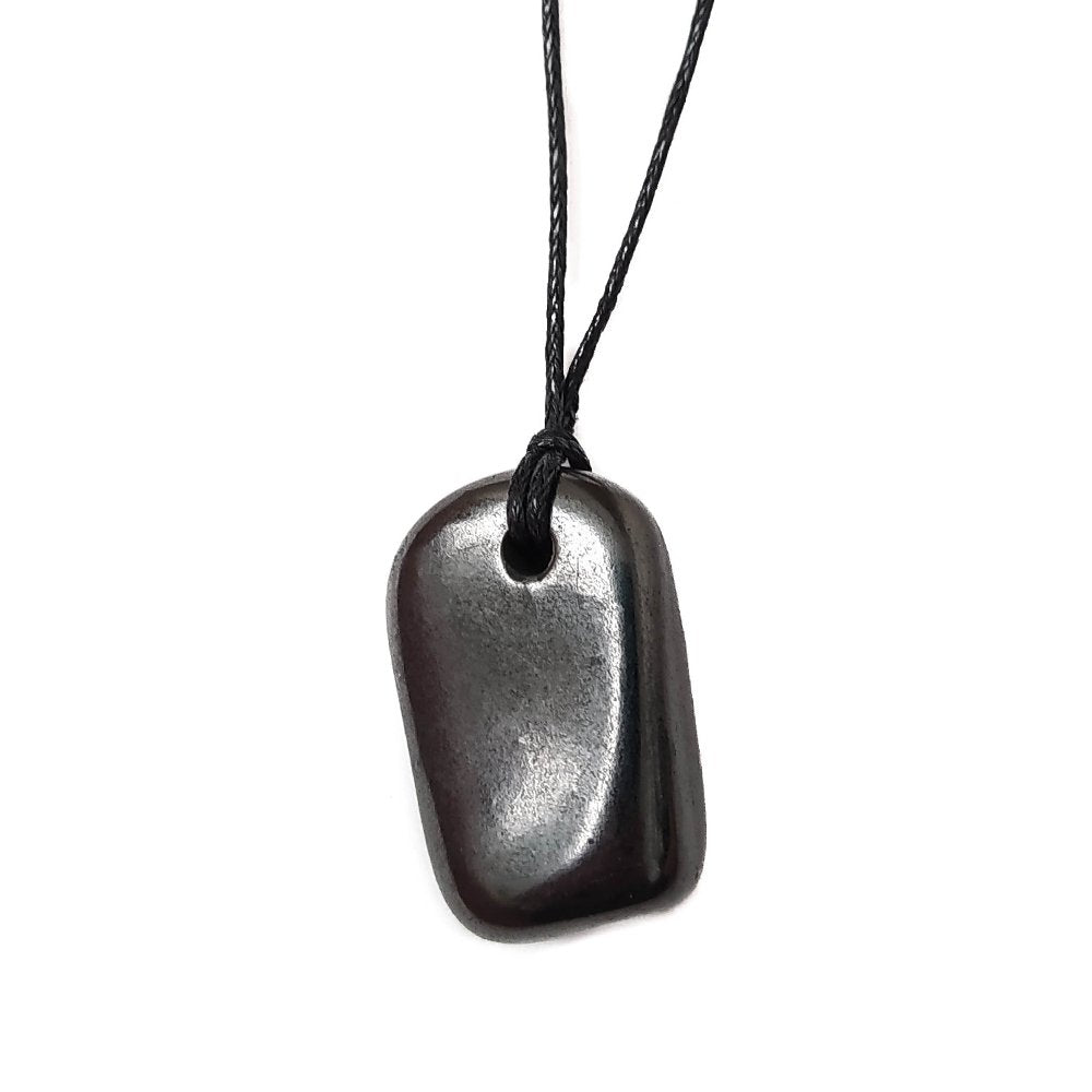Colgante de Shungit Rodado con agujero - Mystical Tienda Esotérica y de Minerales