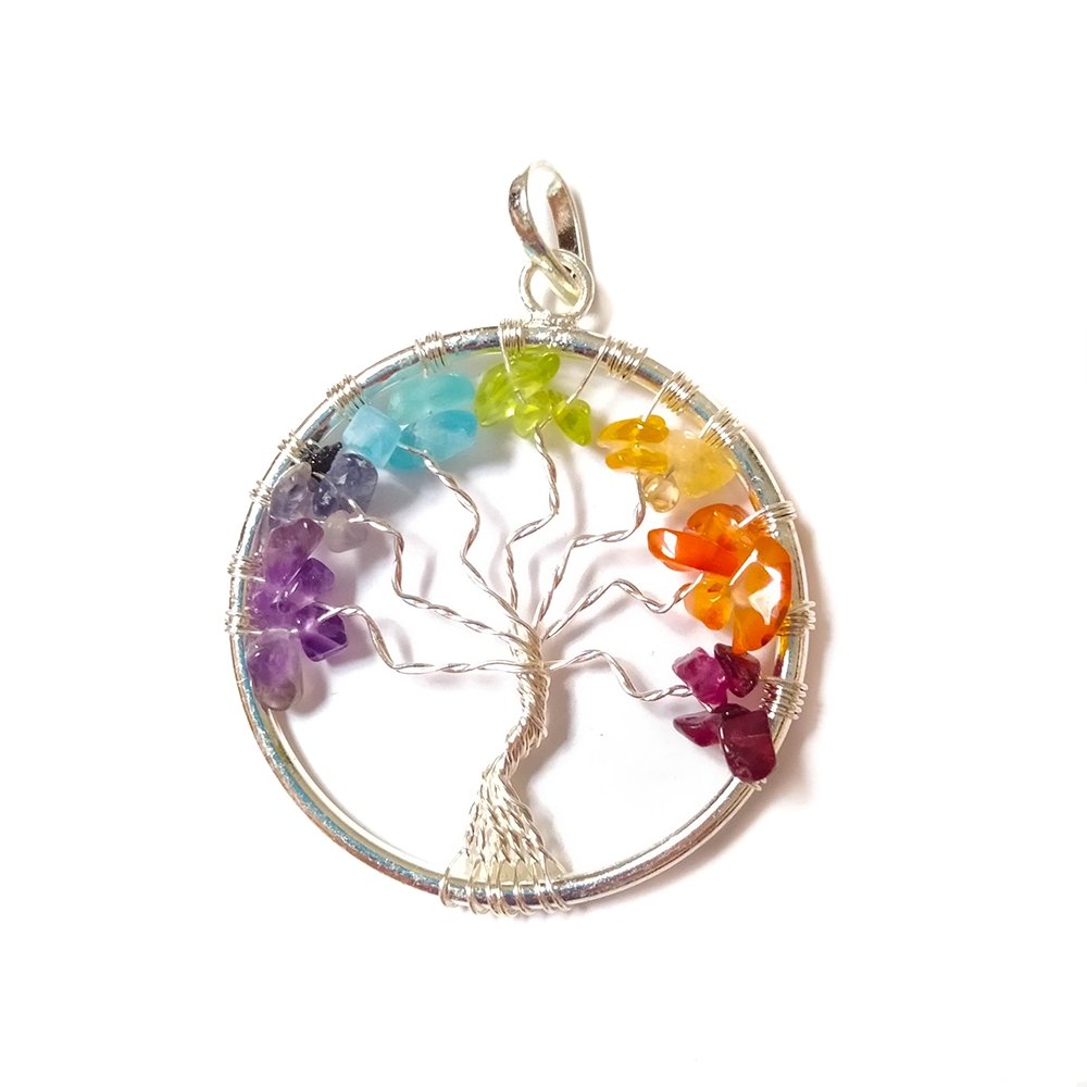 Colgante del Árbol de la Vida con Chakras - Mystical Tienda Esotérica y de Minerales