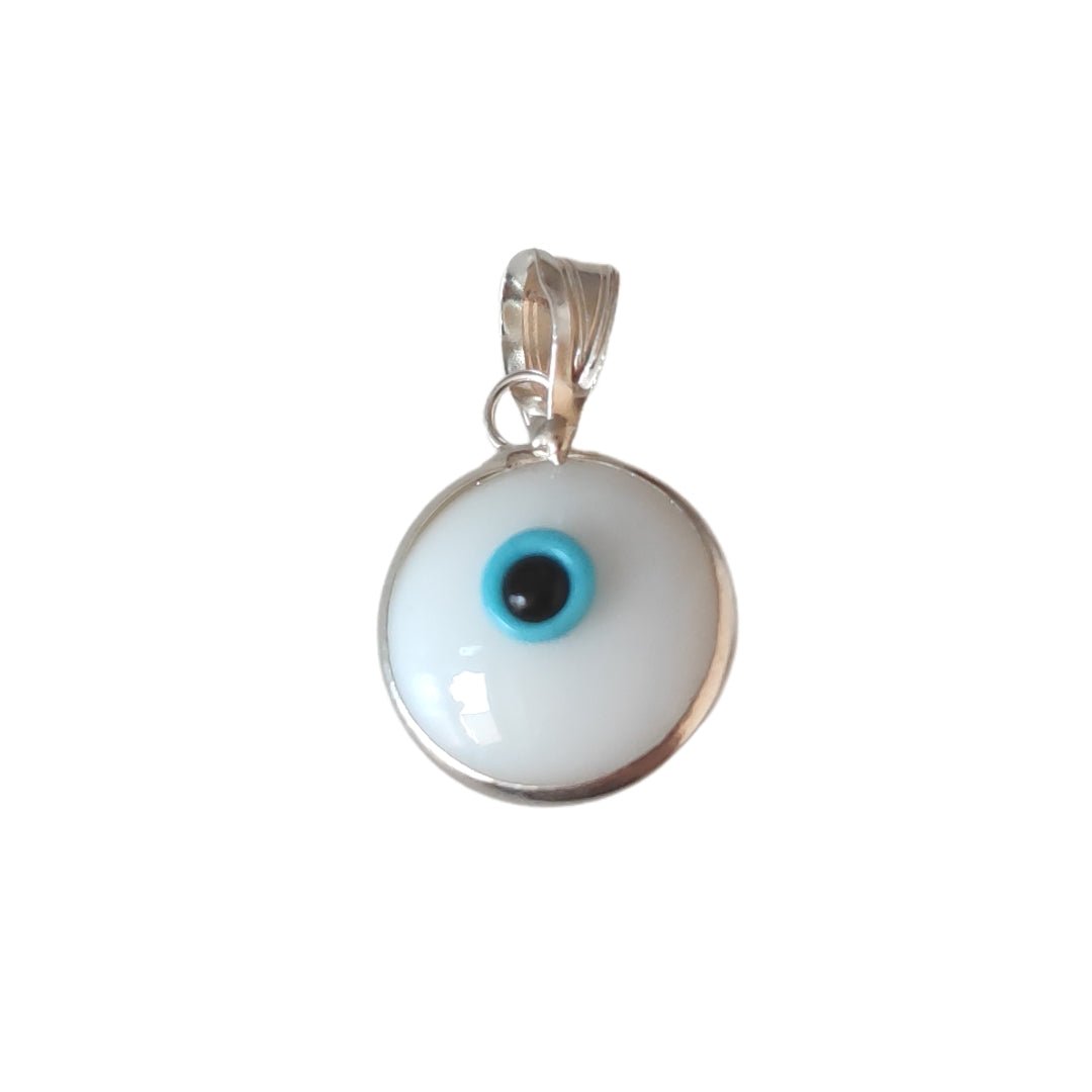 Colgante del Ojo Turco Blanco en Plata de Ley 925 - Mystical Tienda