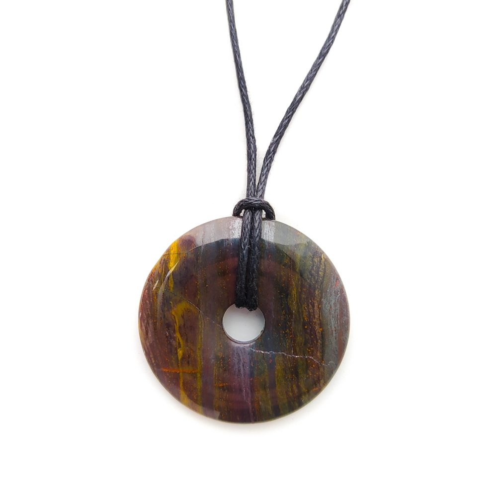 Colgante Donut Mediano de Ojo de Hierro - Mystical Tienda Esotérica y de Minerales