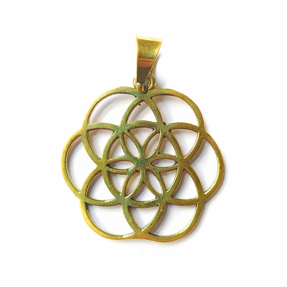 Colgante Flor de la Vida en Bronce - Mystical Tienda Esotérica y de Minerales