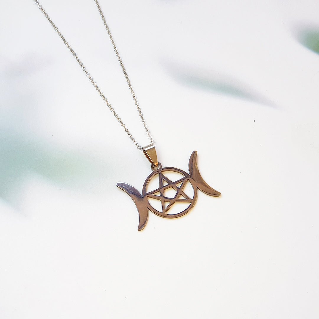 Collar Amuleto Hécate con Péntagrama - Protección - Mystical Tienda