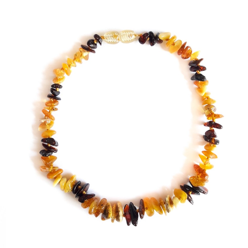 Collar de Ámbar Infantil tipo chip - Mystical Tienda Esotérica y de Minerales