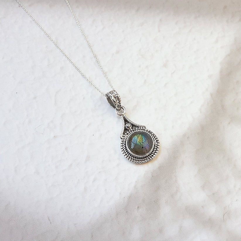 Collar Yamuna Labradorita y Plata de Ley 925 - Mystical Tienda