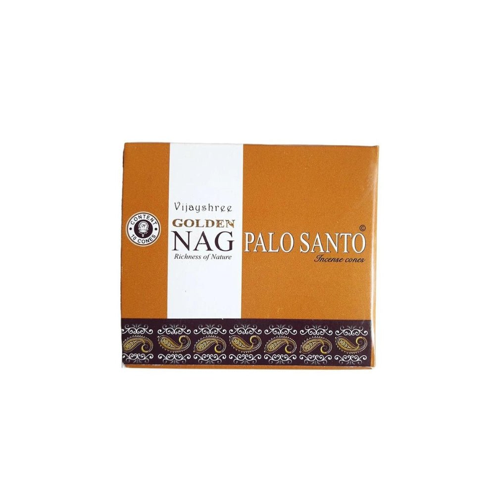 Conos de Incienso Golden Nag Palo Santo 10 unidades Vijayshree - Mystical Tienda