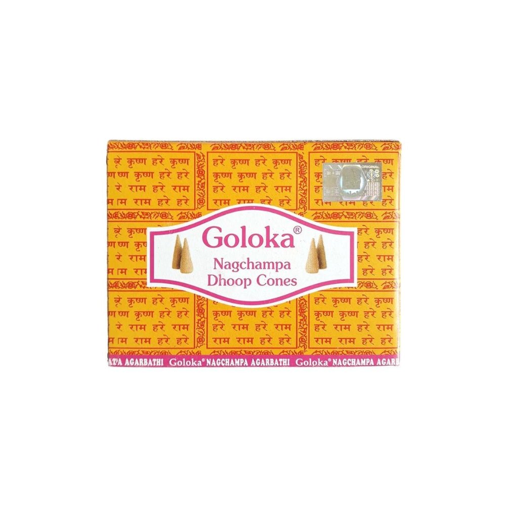 Conos de incienso Goloka Nag Champa 10 unidades - Mystical Tienda