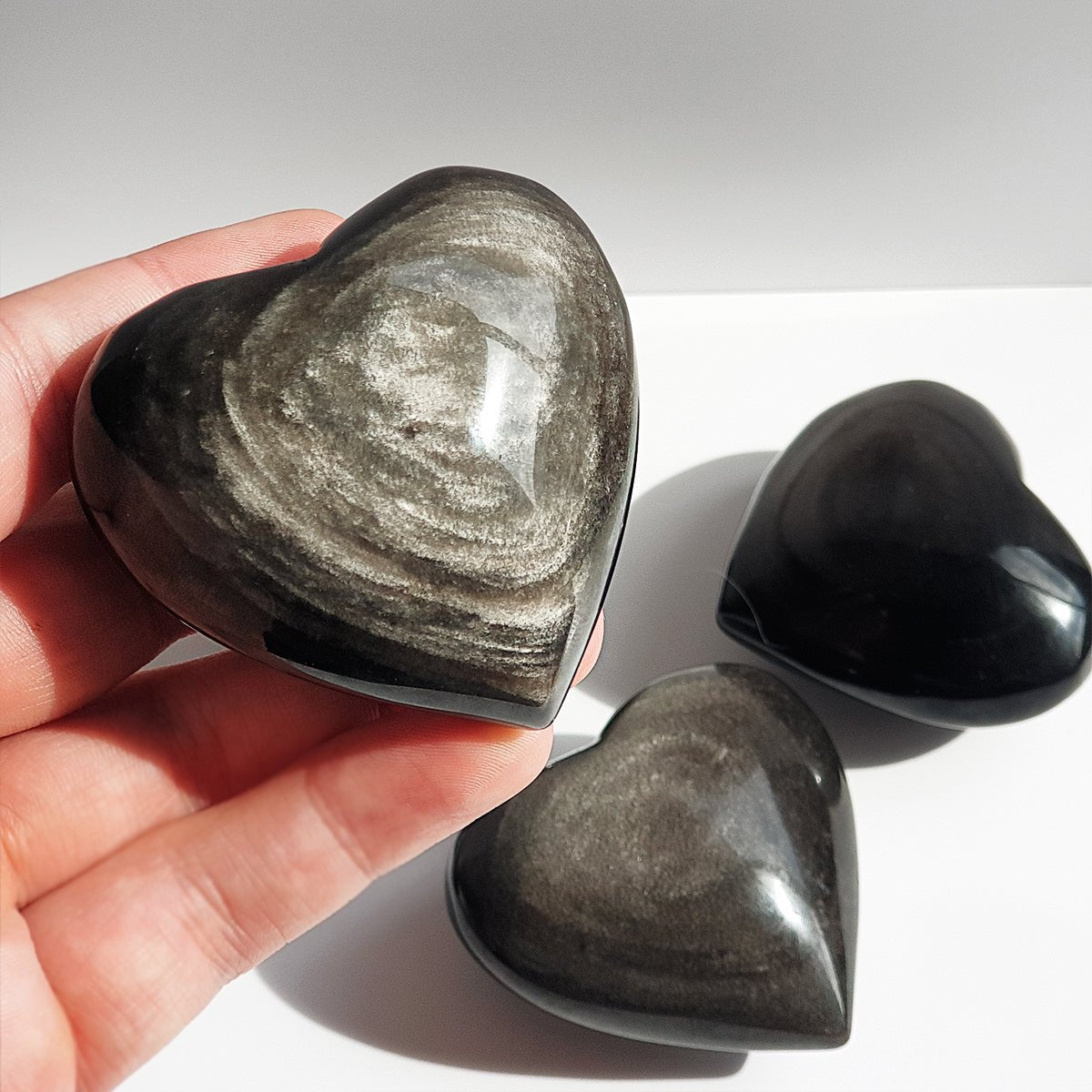 Corazón de Obsidiana Plateada - Mystical Tienda