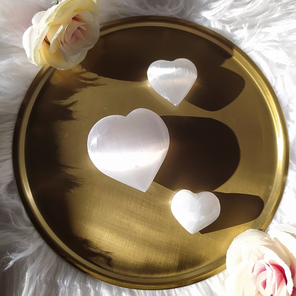 Corazón de Selenita - Mystical Tienda Esotérica y de Minerales