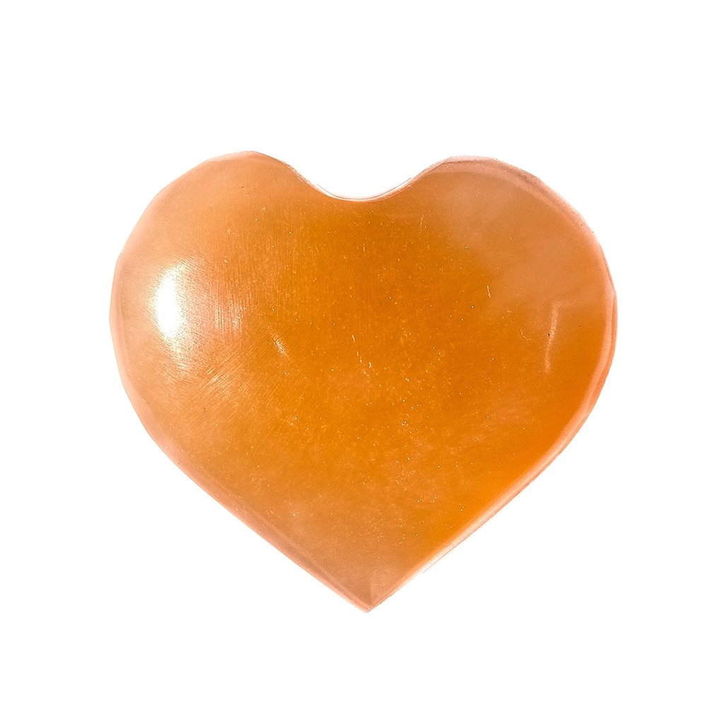 Corazón de Selenita Melocotón - Mystical Tienda Esotérica y de Minerales