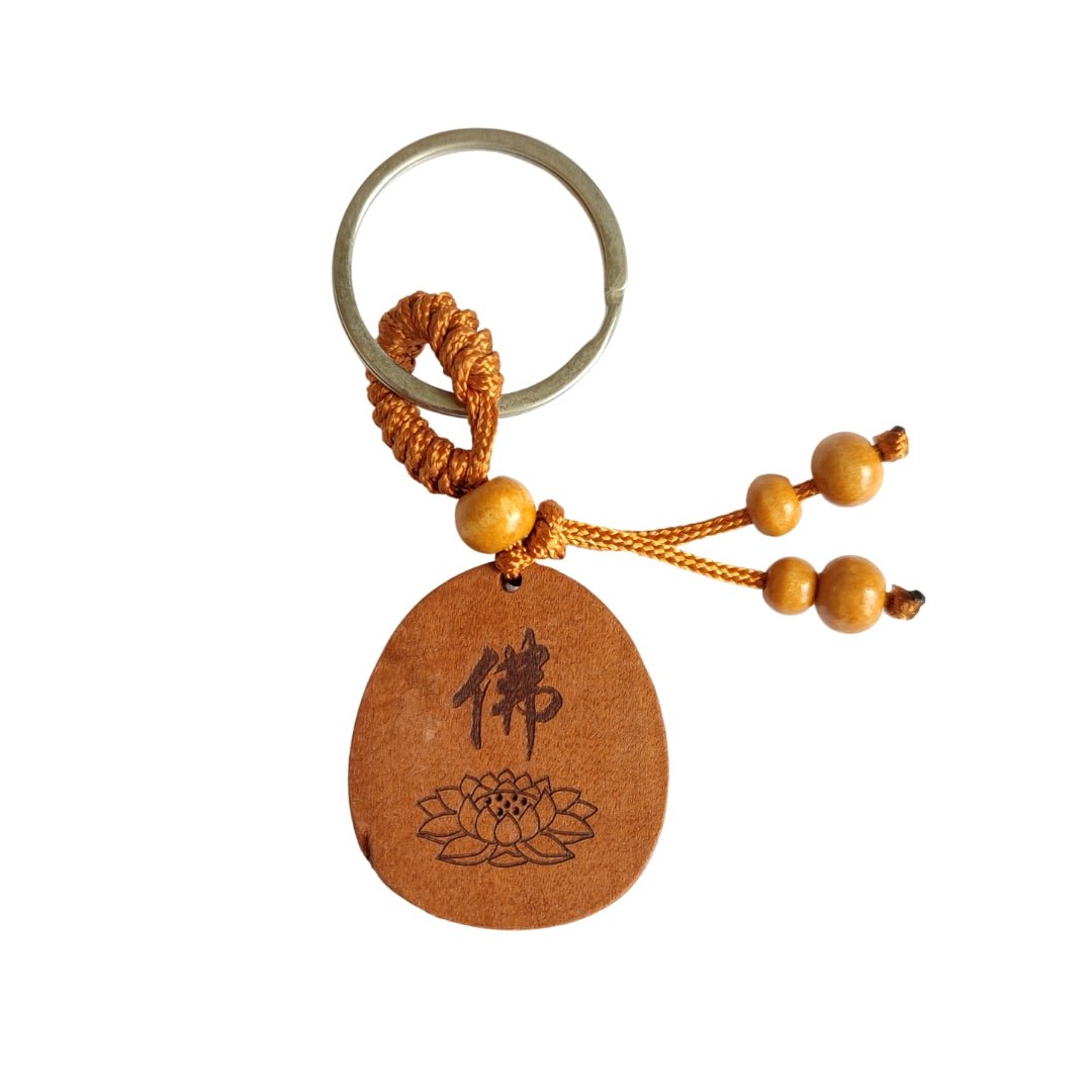 Llavero de Madera - Cabeza de Buda - Mystical Tienda
