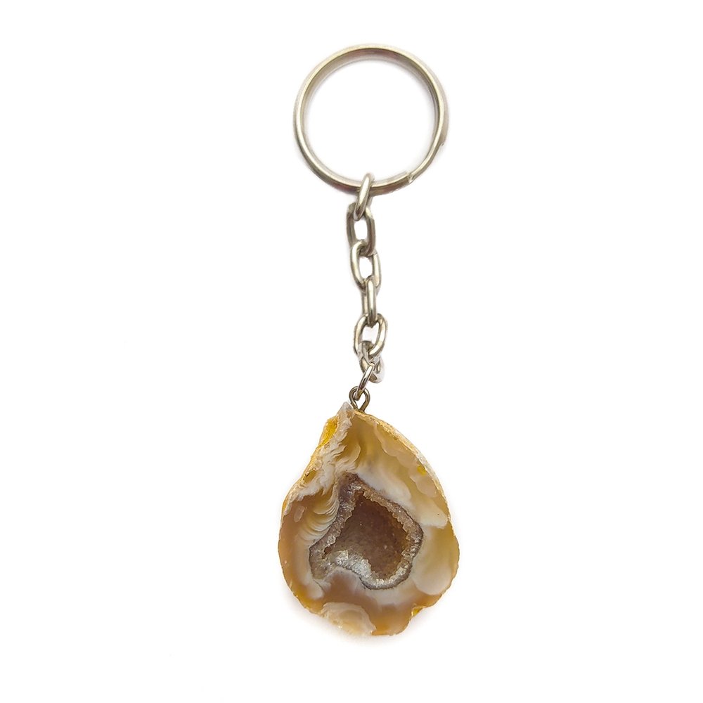 Llavero Geoda de Ágata - Mystical Tienda Esotérica y de Minerales