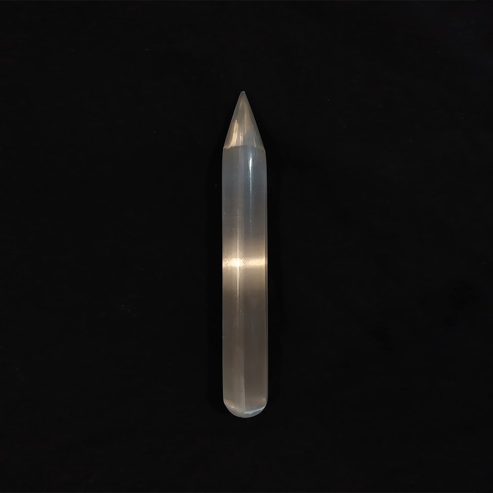 Masajeador de Selenita Punta de Lápiz - Mystical Tienda Esotérica y de Minerales
