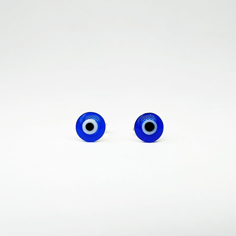 Pendientes Botón de Ojo Turco en Plata de Ley 925 - Mystical Tienda