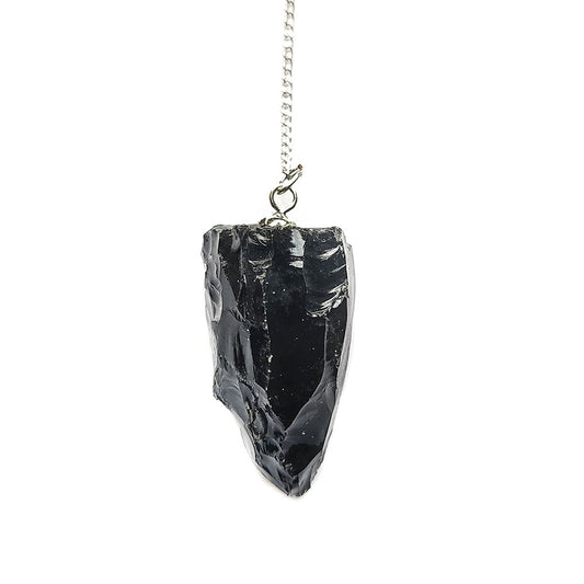 Péndulo de Obsidiana en bruto - Mystical Tienda Esotérica y de Minerales