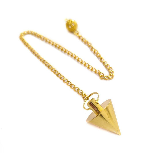 Péndulo Triangular Dorado - Mystical Tienda Esotérica y de Minerales