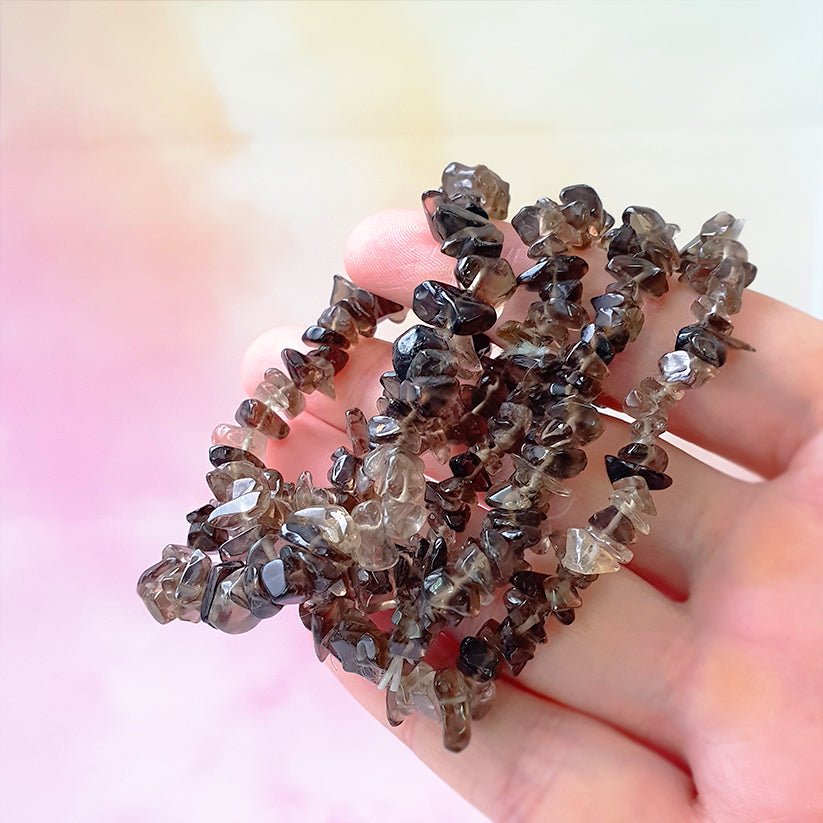 Pulsera chip de Cuarzo Ahumado - Mystical Tienda