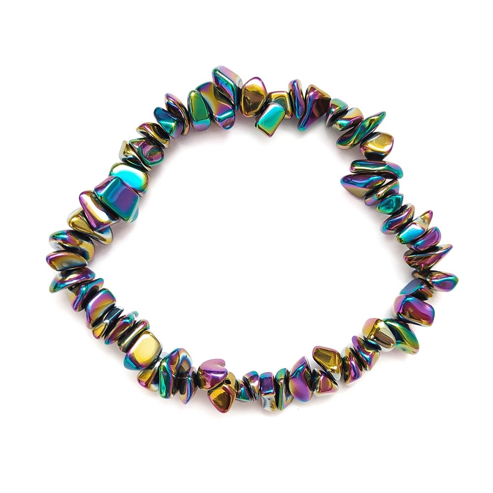 Pulsera Chip de Hematite Arcoiris - Mystical Tienda Esotérica y de Minerales