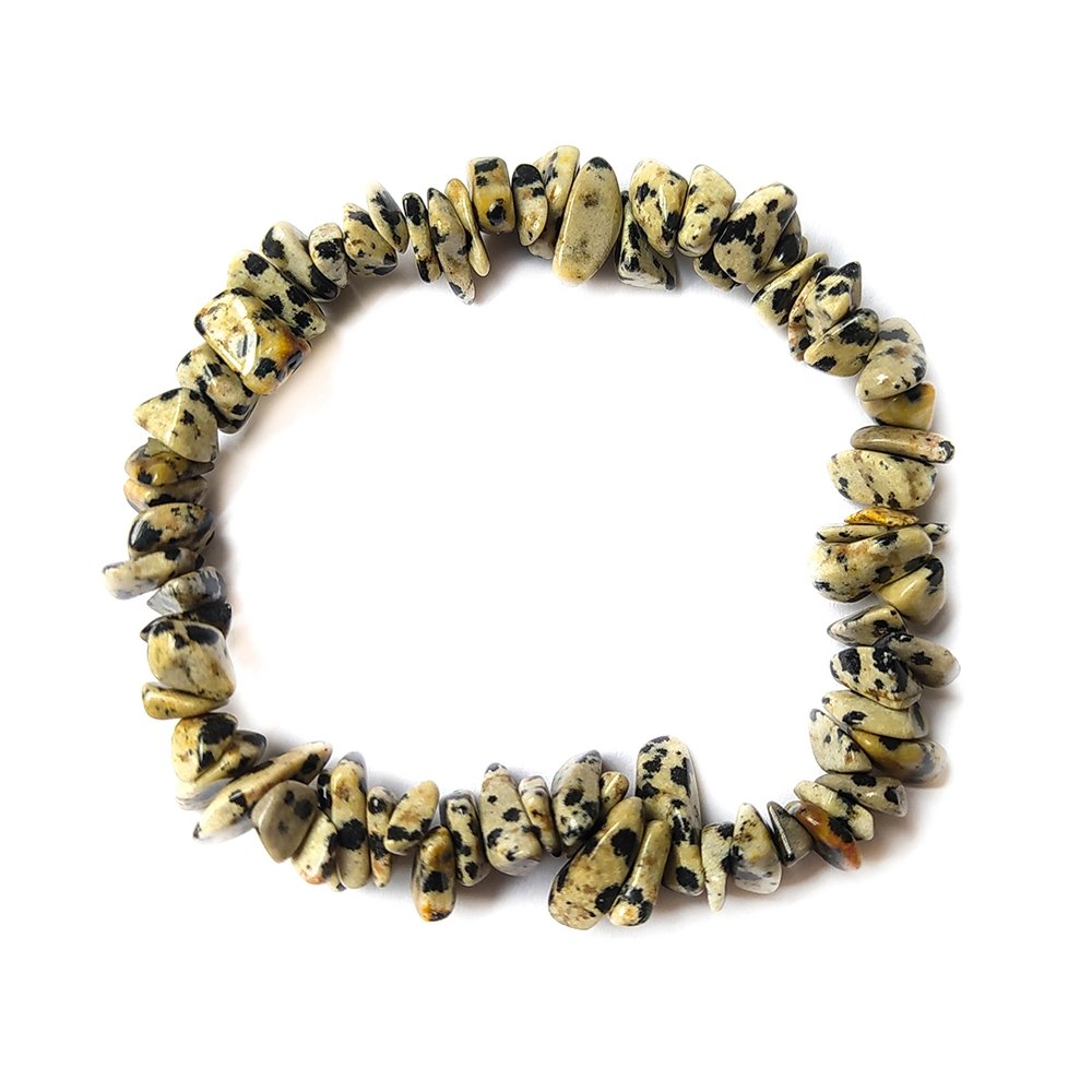 Pulsera Chip de Jaspe Dálmata - Mystical Tienda Esotérica y de Minerales