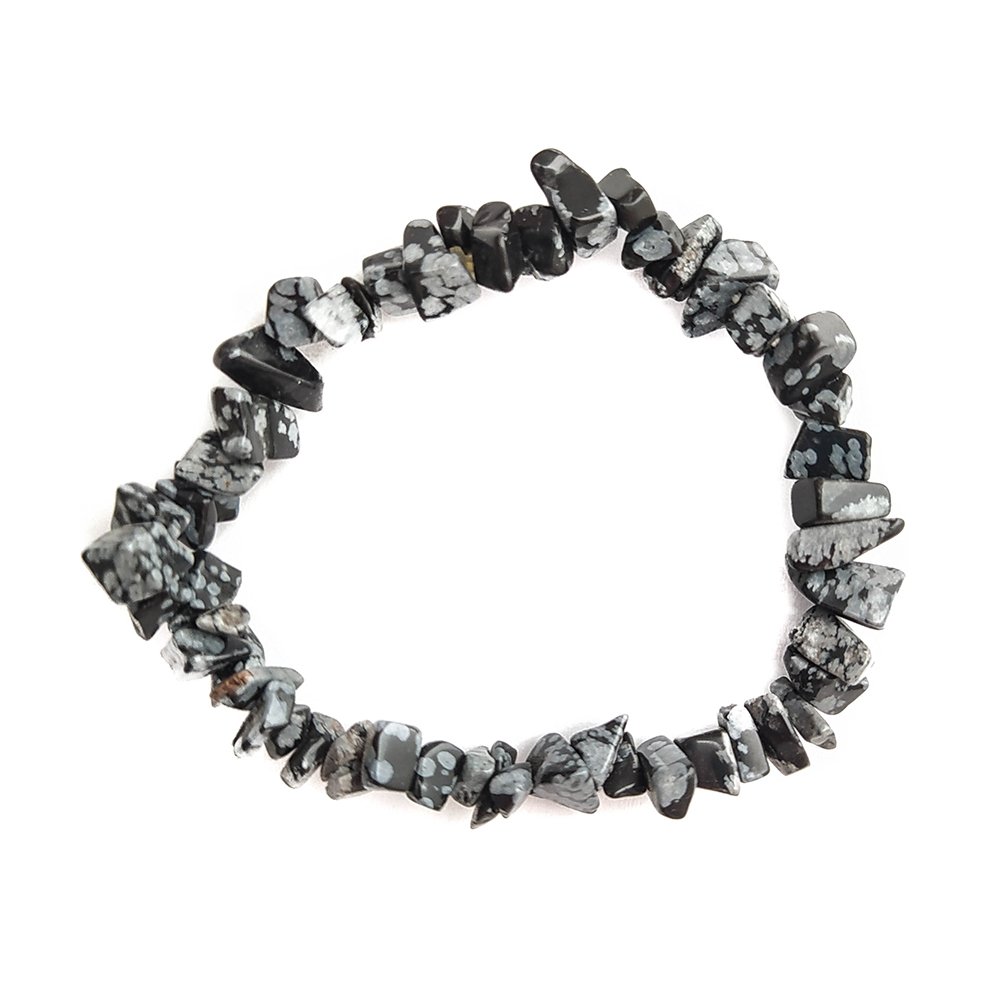 Pulsera Chip de Obsidiana Nevada - Mystical Tienda Esotérica y de Minerales
